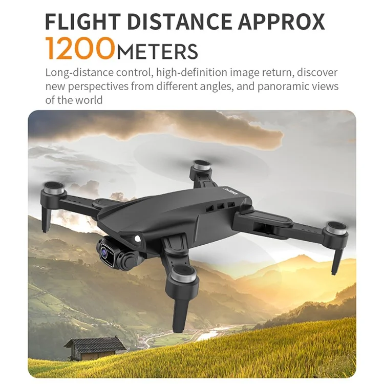 LYZ L900 PRO 4K Dual Camera HD RC Drone Brushless GPS  /  Image Follow RC Quadcopters with Storage Bag, Single Battery - Black