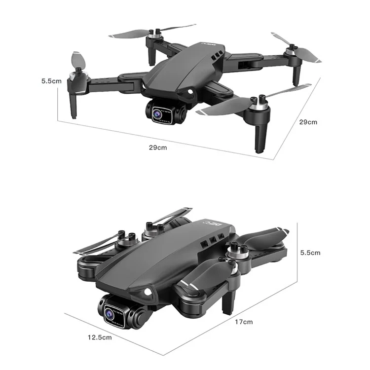 LYZ L900 PRO 4K Dual Camera HD RC Drone Brushless GPS  /  Image Follow RC Quadcopters with Storage Bag, Single Battery - Black