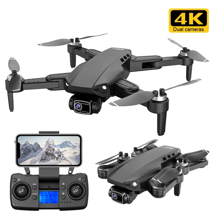 LYZ L900 PRO 4K Dual Camera HD RC Drone Brushless GPS  /  Image Follow RC Quadcopters with Storage Bag, Single Battery - Black