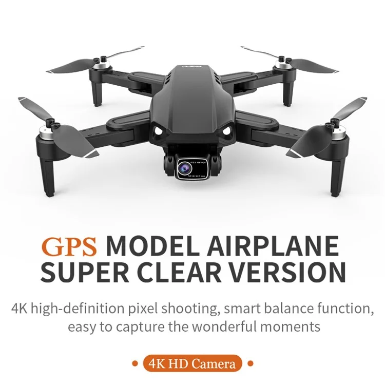 LYZ L900 PRO 4K Dual Camera HD RC Drone Brushless GPS  /  Image Follow RC Quadcopters with Storage Bag, Single Battery - Black