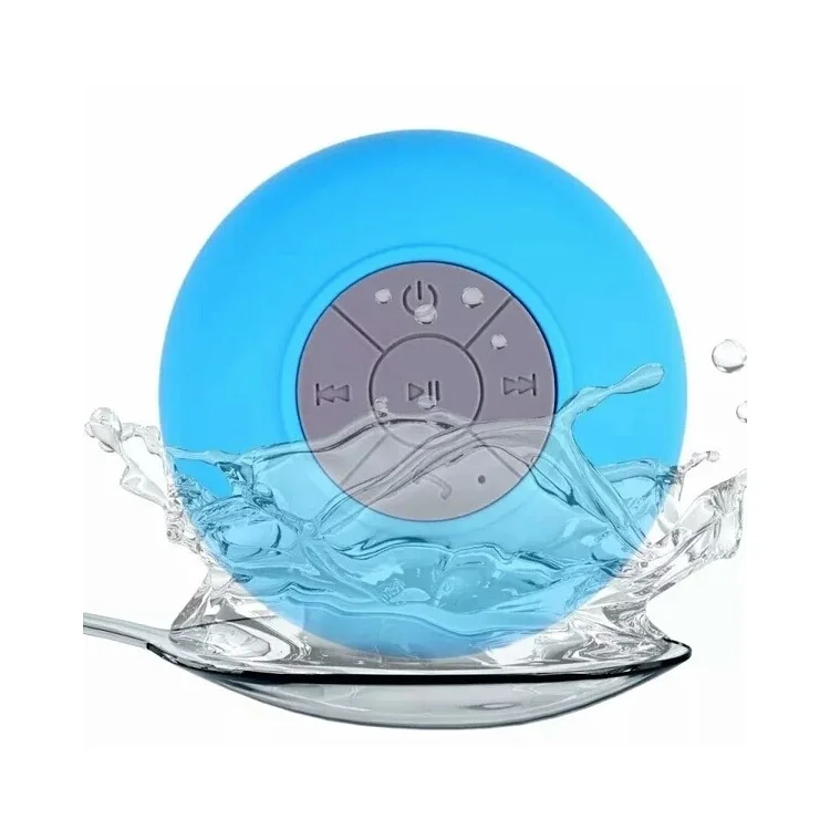 Suction Cup Mini Wireless Bluetooth Speaker Hands-free Call IPX4 Waterproof Shower Loudspeaker for iPhone 7/7 Plus etc. - Blue