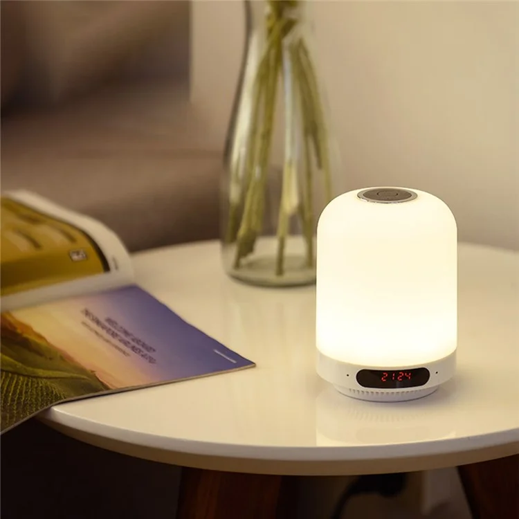 BT-LH2 Dimmable Night Light Bluetooth Speaker Touch Control Bedside Lamp Alarm Clock FM Radio