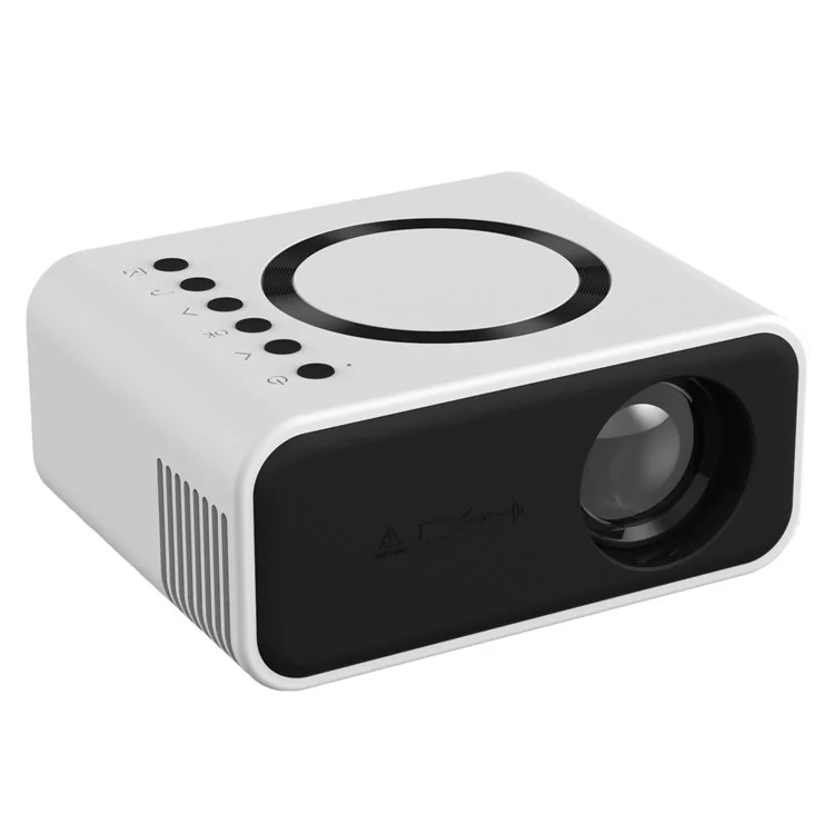 YT300 Mini Projector LED Smart TV Portable Home Theater Rich Interface Low Noise Internal Speaker - White / EU Plug