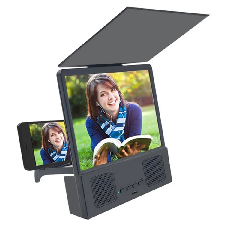 L8 Mobile Phone Screen Magnifier Wireless Bluetooth Speaker Video Magnifying Subwoofer with Photo Frame Function