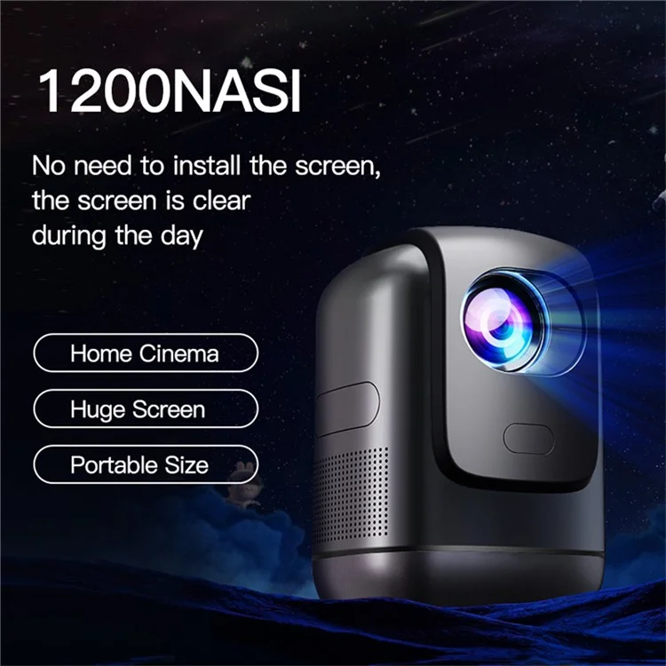 TZ-1 1+32G Foldable Bracket HD Video Projector Android WiFi Portable Home Projecting Device - US Plug