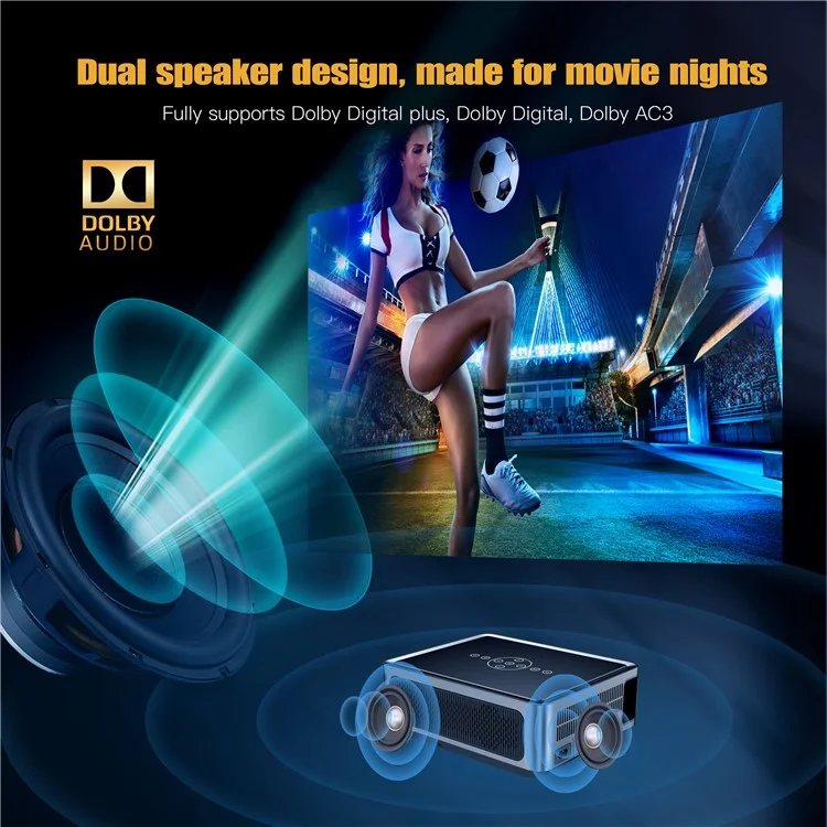 ProjectX1PRO Autofocus Projector WiFi Bluetooth Portable Home Theater 8K Video Projector - US Plug