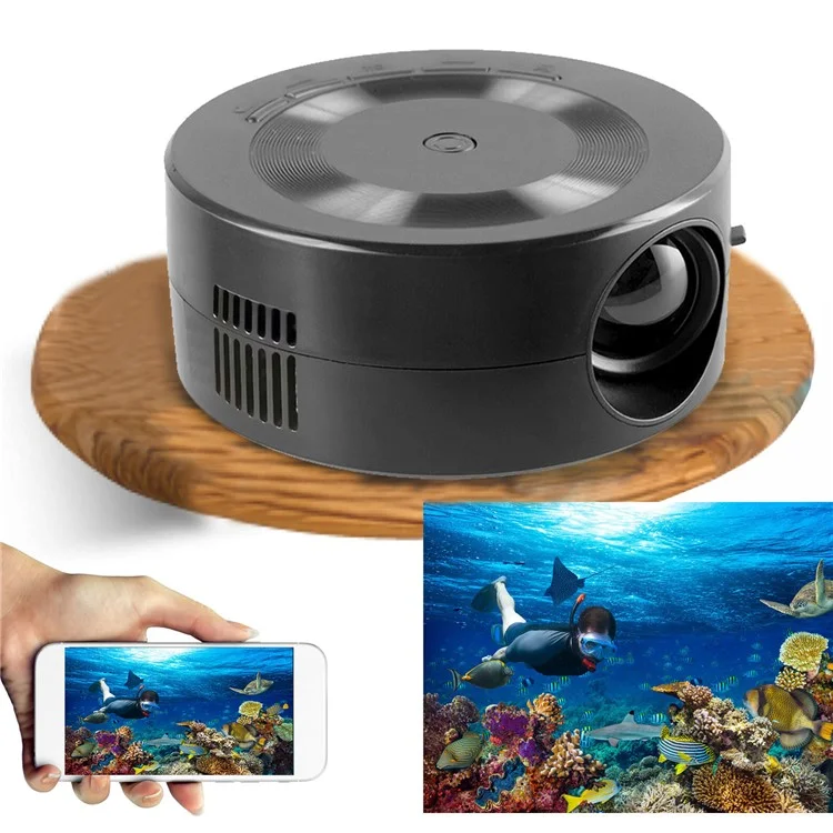 E60 Home Theater Mini USB Movie Projector with Wired Screen Mirroring for Smartphones