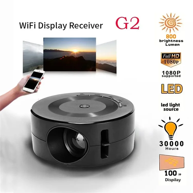 E60 Home Theater Mini USB Movie Projector with Wired Screen Mirroring for Smartphones