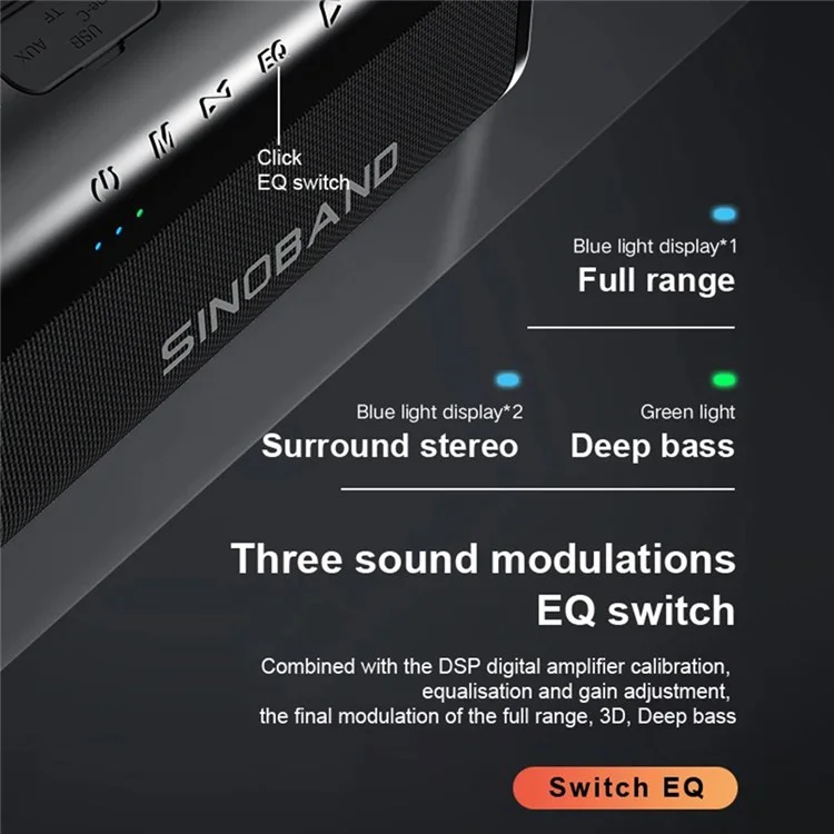 SINOBAND (XDOBO) Book 80W Portable Bluetooth Speaker Waterproof Outdoor Home Music Subwoofer Power Bank