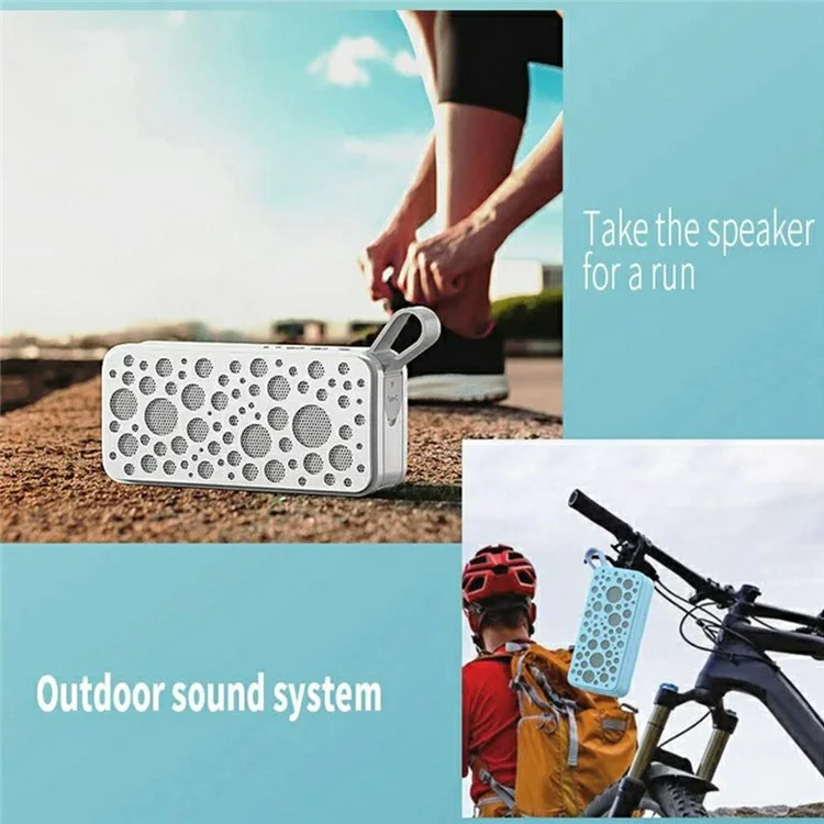 IPX4 Waterproof Portable Bluetooth Speaker High Power Sound Bar Wireless TWS Stereo Music Player - Blue