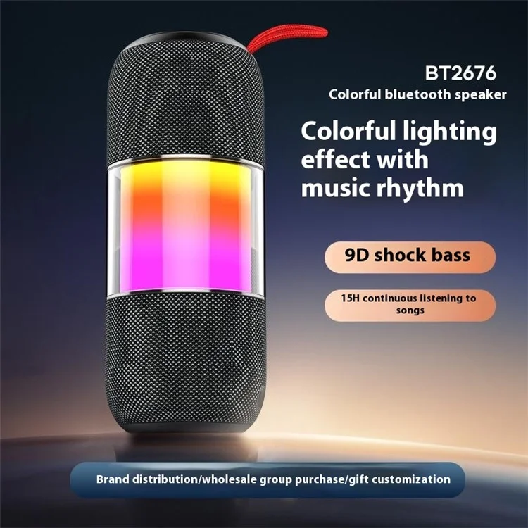 BT2676 PLUS Waterproof Bluetooth 5.3 Outdoor Speaker with Dual 10W Drivers and Powerful Bass