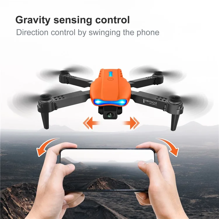 K3 Mini Drones with Single 4K Camera Foldable Three-Side Obstacle Avoidance Professional 6-Axis Gyroscope Quadcopter - Black