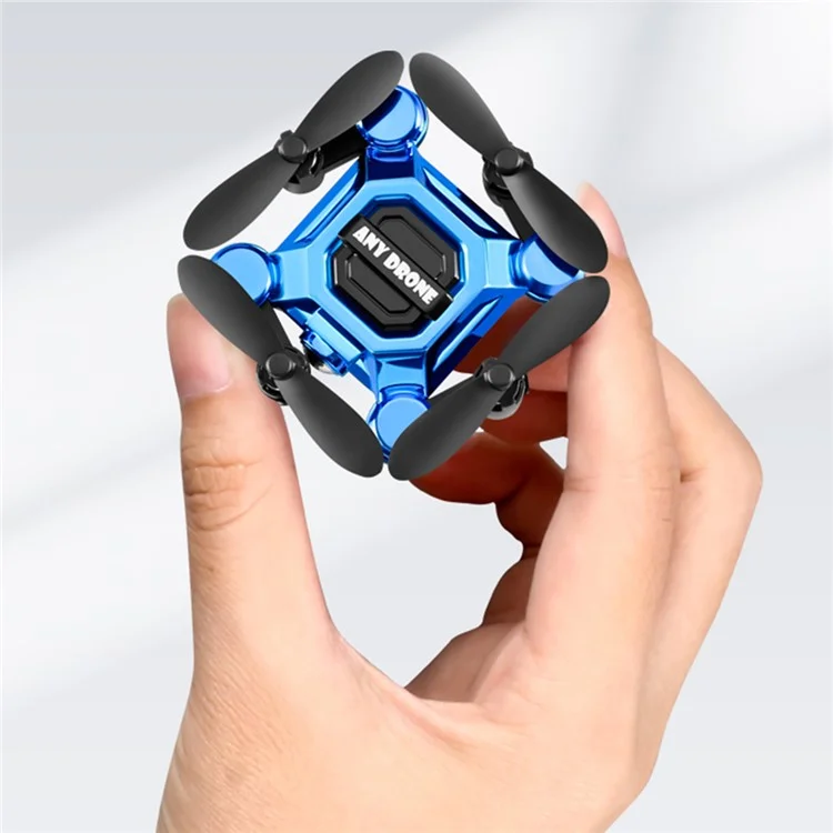 ANY DRONE K04 Folding Mini Aircraft Aerial Photography 4K HD Drone Portable 2.4GHz WiFi RC Airplane Toy with 120-Degree Wide-Angle Lens - Blue