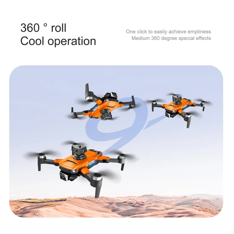 S99 MAX 480P Brushless Mini Drone 8K 4-Way Obstacle Avoidance Optical Flow Foldable RC Quadcopter with 3 Batteries - Dark Grey