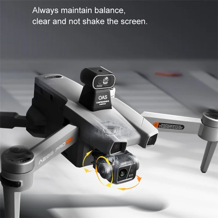 AE86 Pro Max 3-axis Gimbal Obstacle Avoidance RC Drone 2K 5G Digital Image Transmission Dual Lens GPS Aircraft, 3 Batteries - Grey