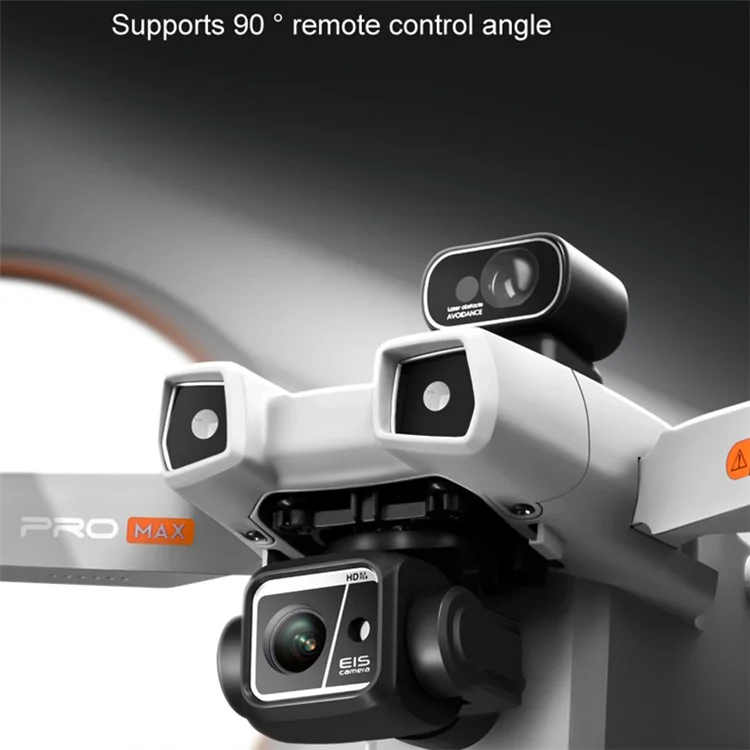 AE86 Pro Max 3-axis Gimbal Obstacle Avoidance RC Drone 2K 5G Digital Image Transmission Dual Lens GPS Aircraft, 3 Batteries - Grey