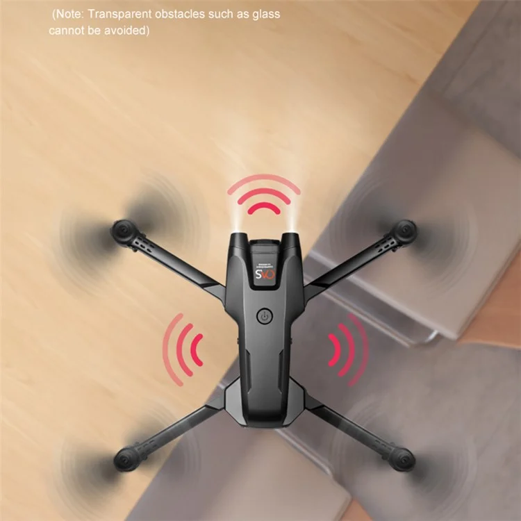 PJC RG500MAX Dual Camera Quadcopter Drone with Optical Flow Positioning Three-sided Obstacle Avoidance, 1 Battery - Black