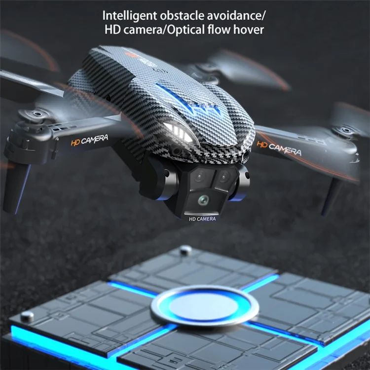 A16 MAX HD 3 Lens Camera Optical Flow ESC Drone Aerial Photo Folding RC Aircraft with Headless Mode, 2 Batteries - Carbon Fiber