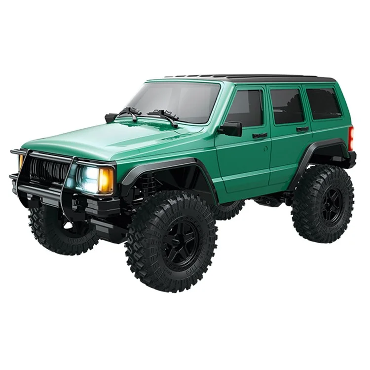 C8809 Simulation High Chassis Off-Road Climbing Car 4WD Shock-Absorbing Remote Control Car Toy, 1 Battery - Green