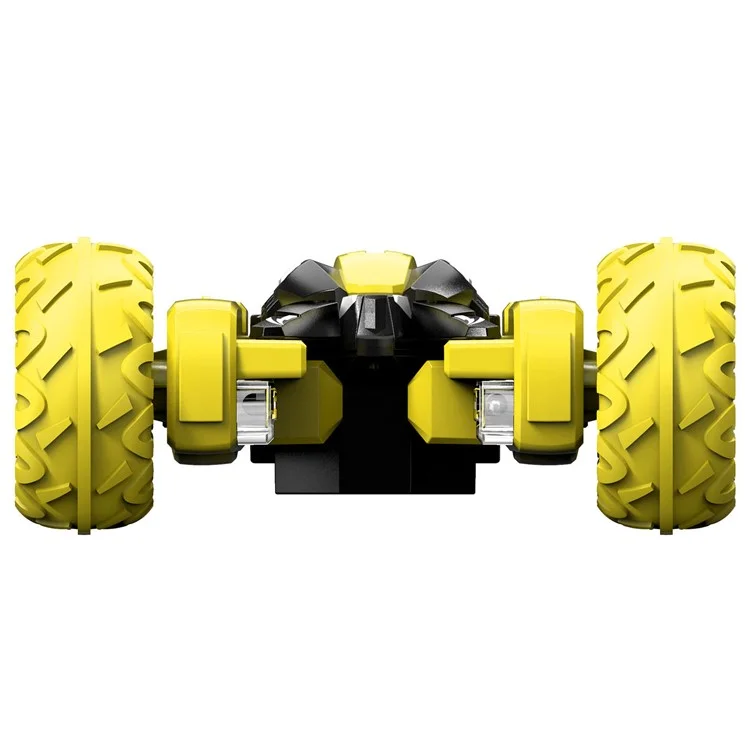 G03080R Children Deformable Electric RC Car Four-wheel Drive Stunt Car Double-sided Vehicle Toy - Yellow