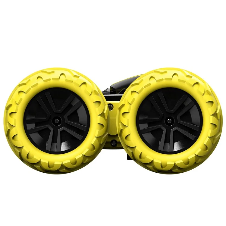 G03080R Children Deformable Electric RC Car Four-wheel Drive Stunt Car Double-sided Vehicle Toy - Yellow