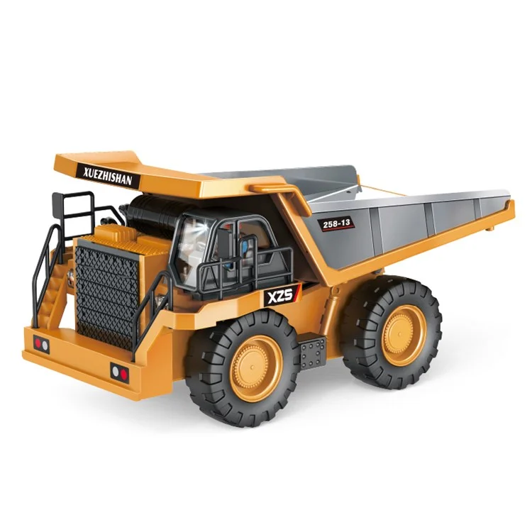 BC1043 1/24 Alloy Dump Truck 9-Channel 2.4G RC Construction Vehicle Truck Toys for Children