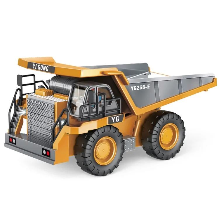 BC1043 1/24 Alloy Dump Truck 9-Channel 2.4G RC Construction Vehicle Truck Toys for Children