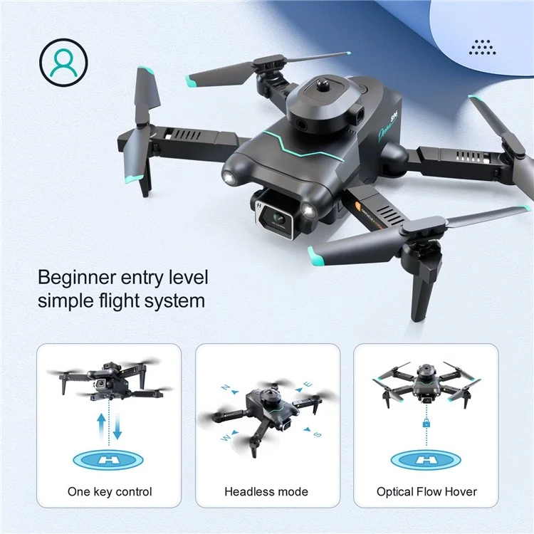 S96 Single Cameras RC Drone Smart Hover Obstacle Avoidance Optical Flow Positioning Folding Remote Control Flying Quadcopter