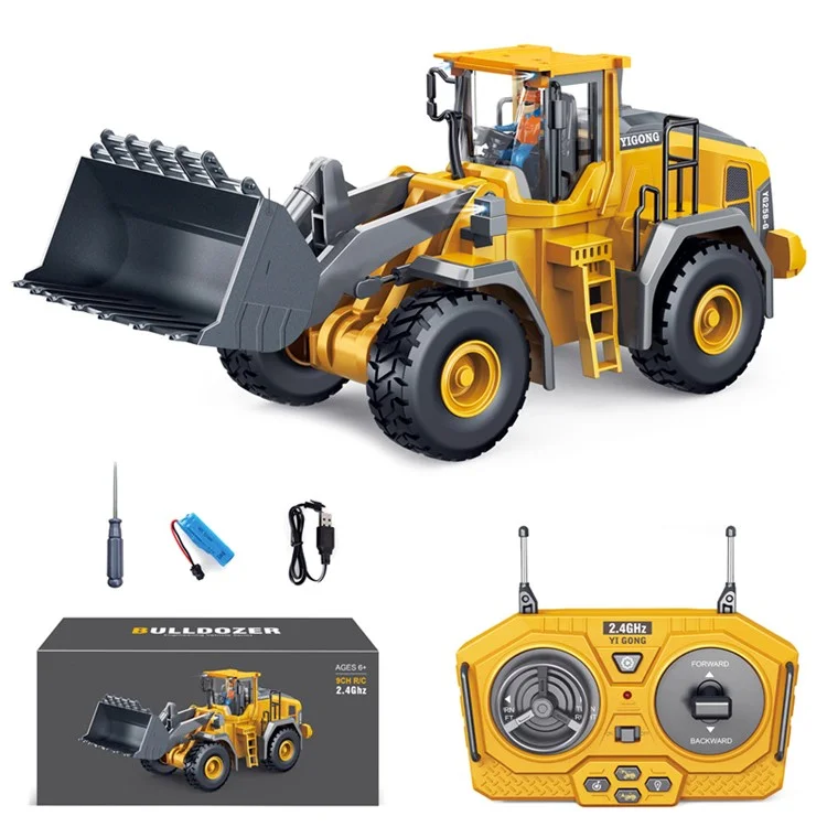 BC1057 Children 2.4G Bulldozer Kids Alloy RC Engineering Vehicle Toys with Remote Control