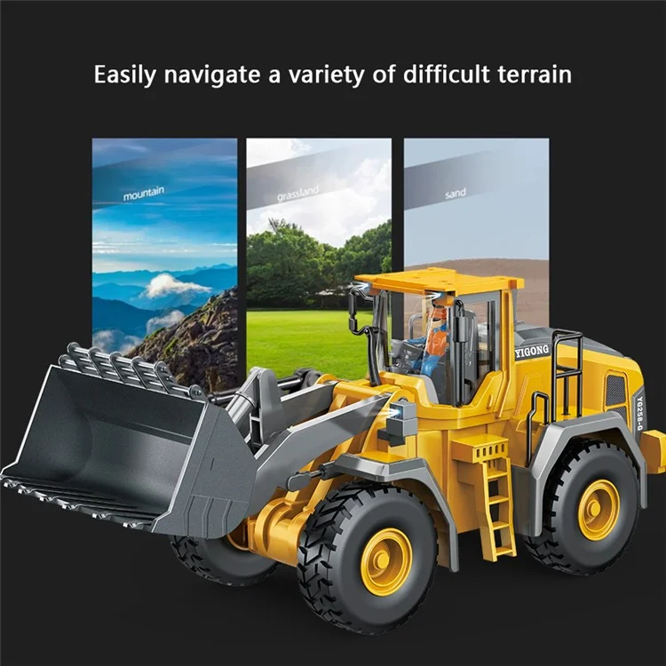 BC1057 Children 2.4G Bulldozer Kids Alloy RC Engineering Vehicle Toys with Remote Control